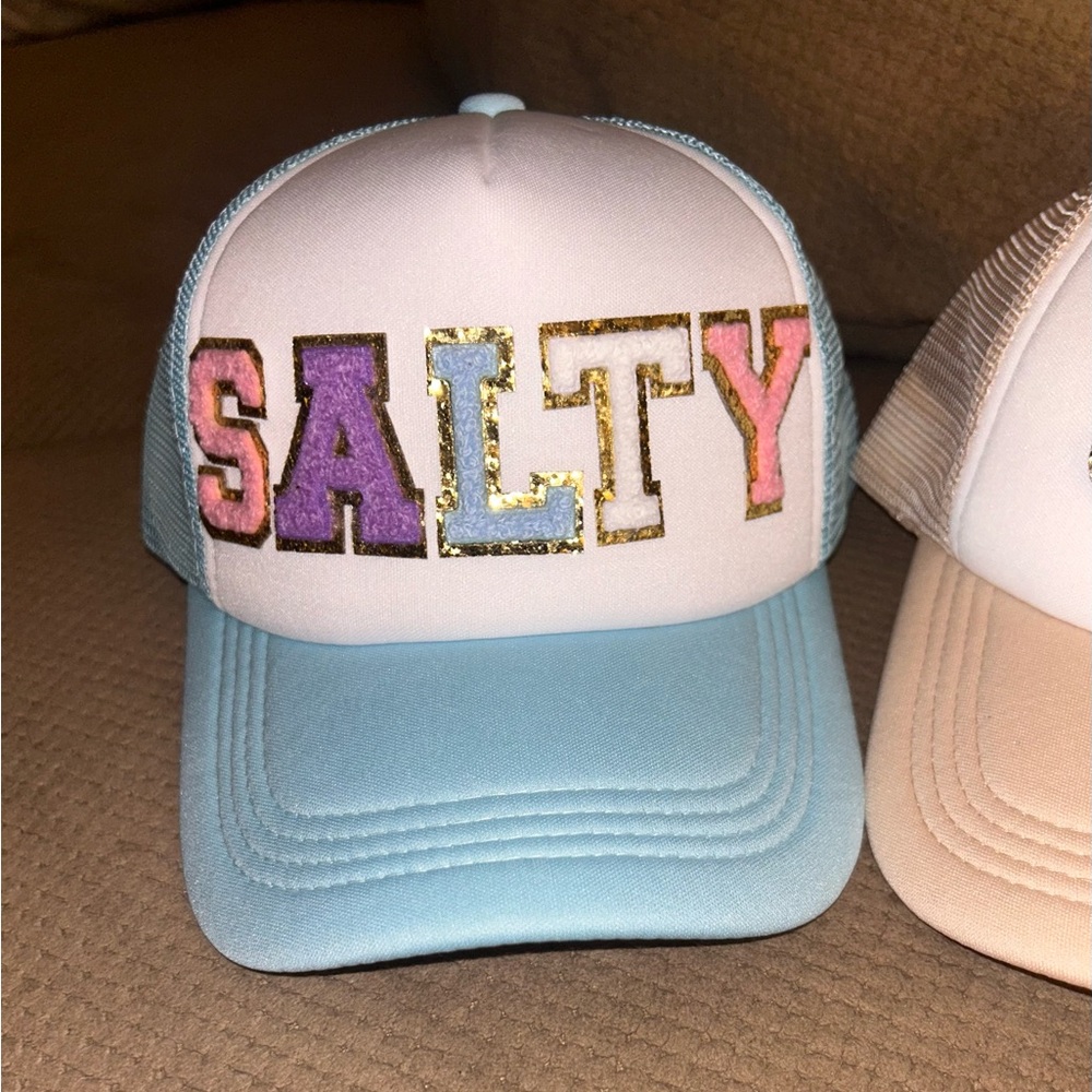 Salty Trucker Hat - Multicolor with white and baby blue🩵